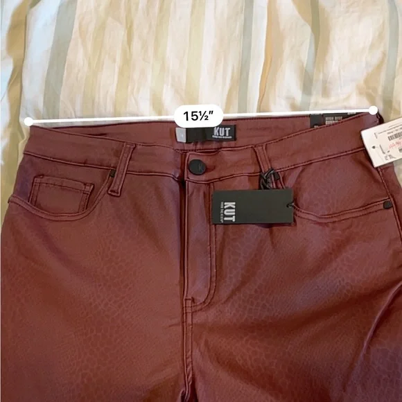 NWT Kut from the Kloth Connie High Rise Fab Ab Ankle Skinny Pant Snakeskin Print - Picture 4 of 15